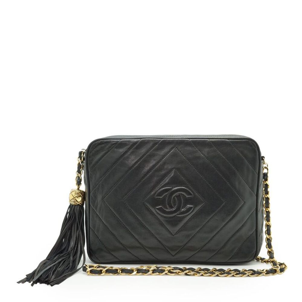 Chanel Vintage Leather Shoulder Bag Camera Bag